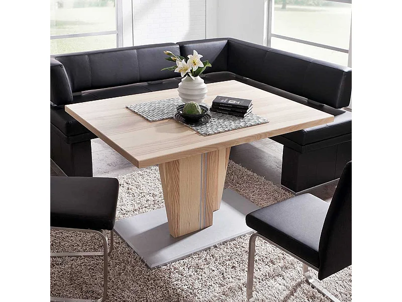 Esstisch mit Säulengestell Kernesche