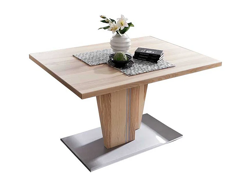 Esstisch mit Säulengestell Kernesche