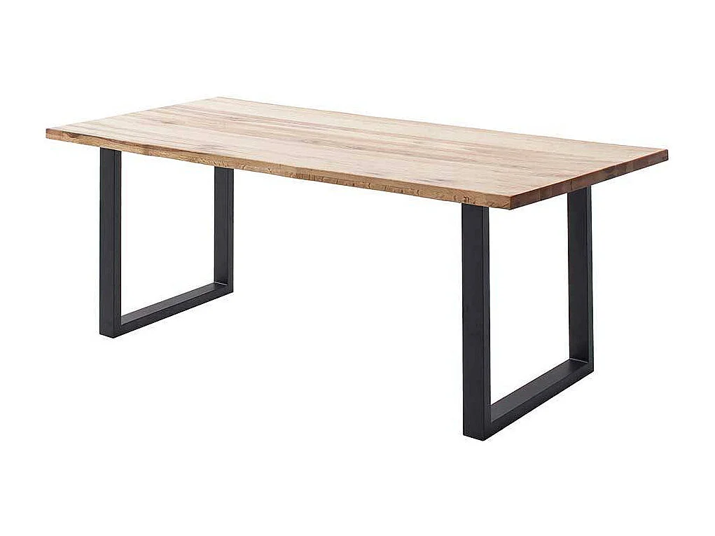 Esstisch Holztisch mit Massivholzplatte mit Bügelgestell