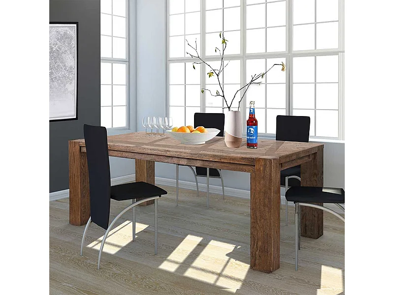 Massivtisch aus Wildeiche lackiert modern