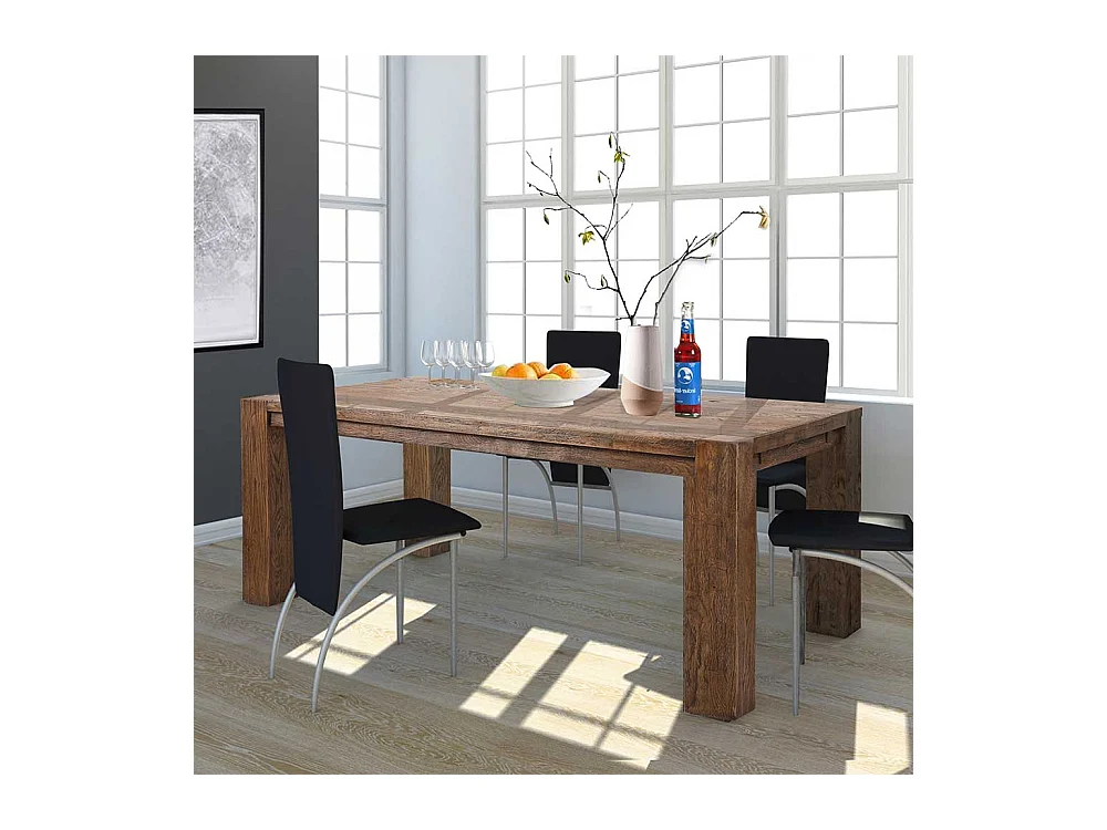 Massivtisch aus Wildeiche lackiert modern