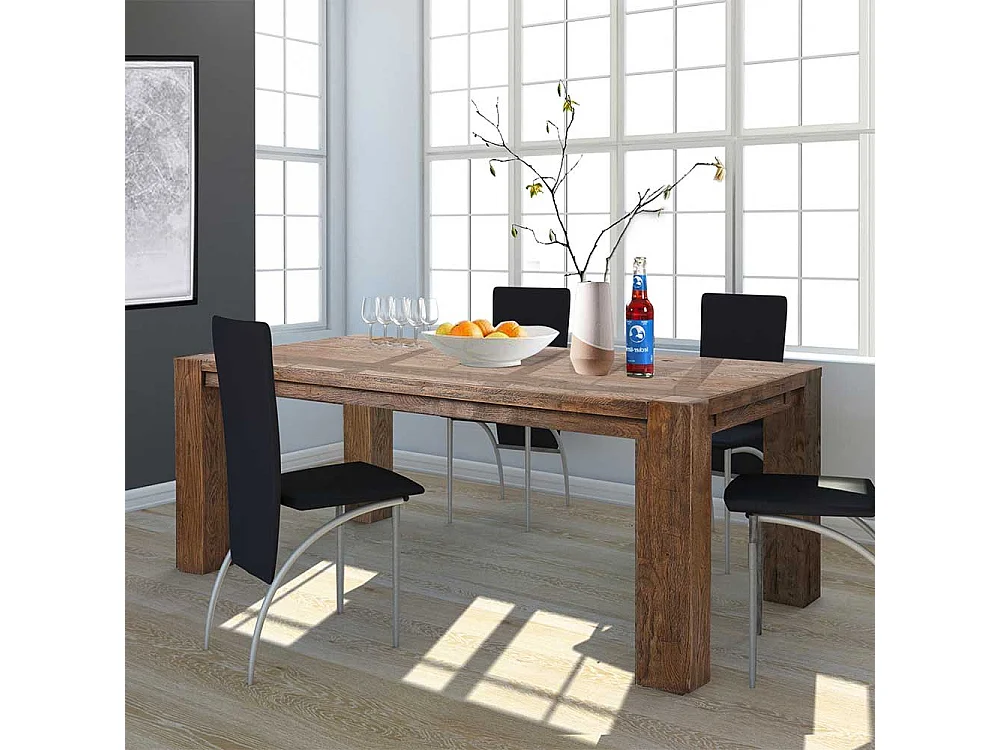 Massivtisch aus Wildeiche lackiert modern