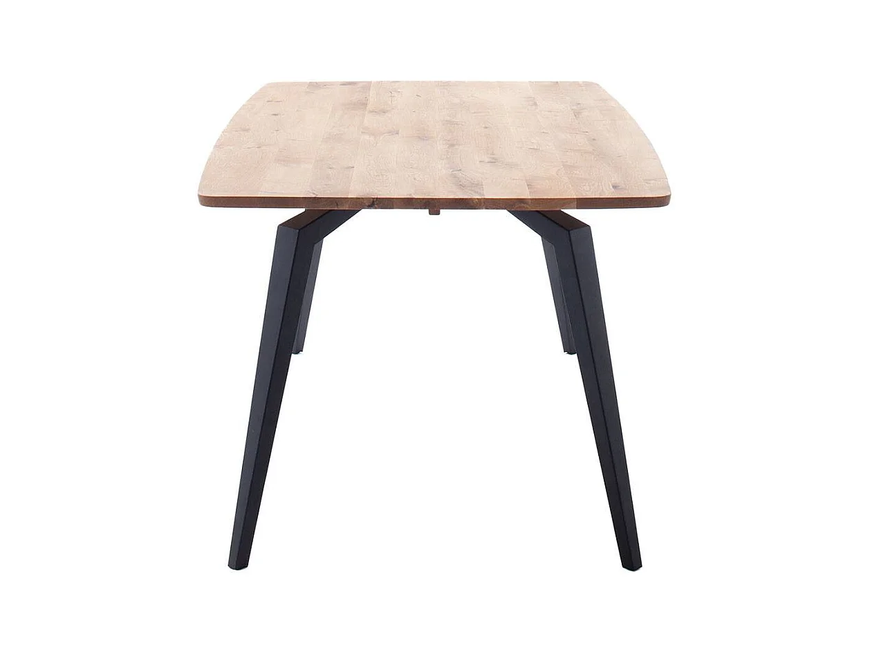 Esstisch Tisch Esszimmer aus Metall mit Massivholzplatte