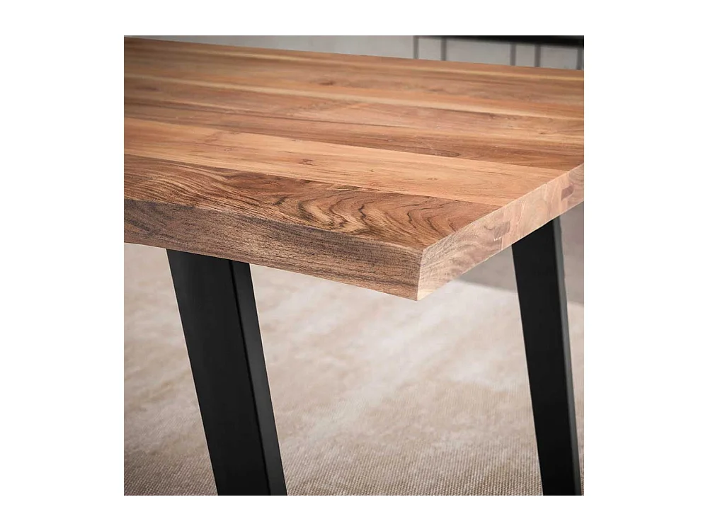 Tisch Esszimmer Küchentisch aus Akazie Massivholz und Metall