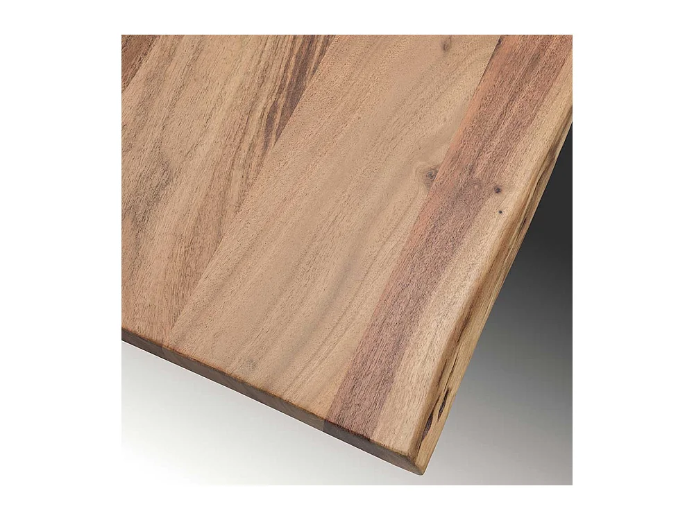 Baumkantentisch aus Akazie Massivholz Landhausstil