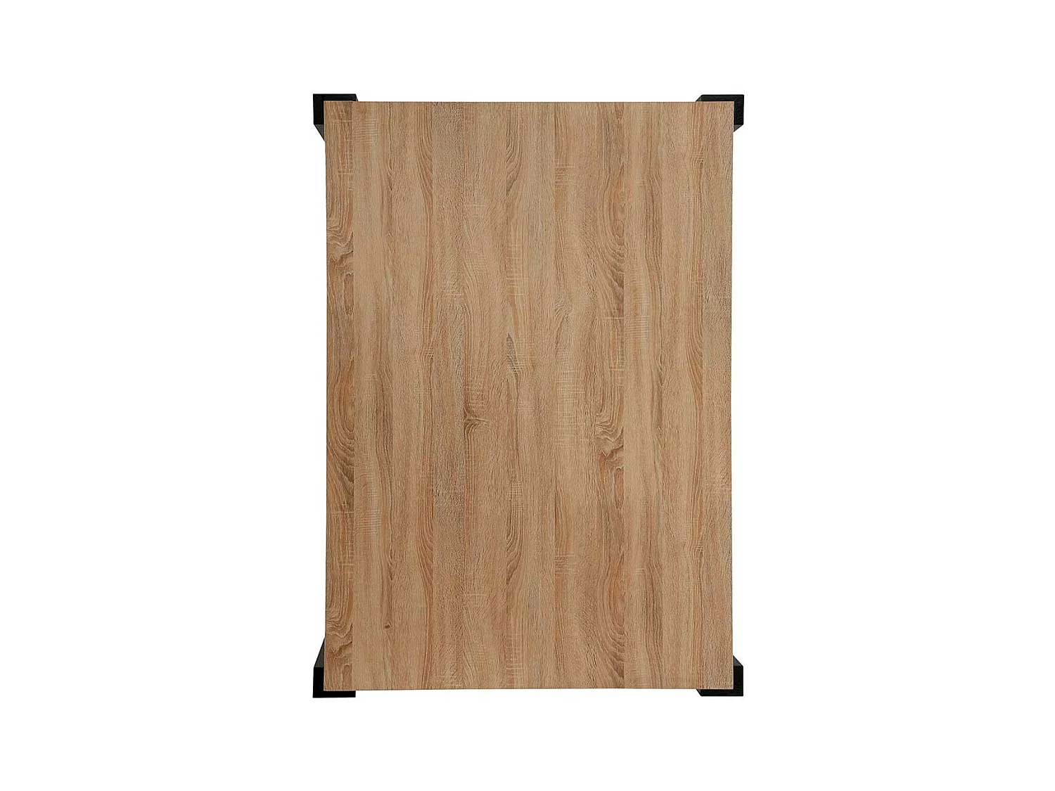 Esszimmertisch modern in Eichefarben und Schwarz 76 cm hoch