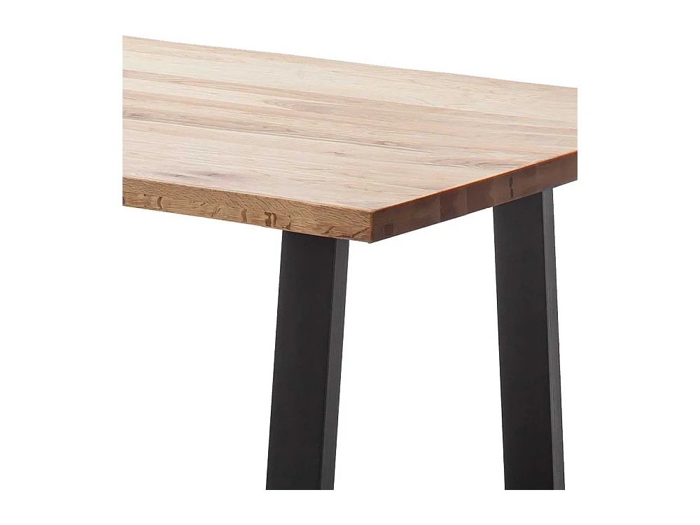 Esstisch Massivholztisch aus Zerreiche Massivholz mit Bügelgestell