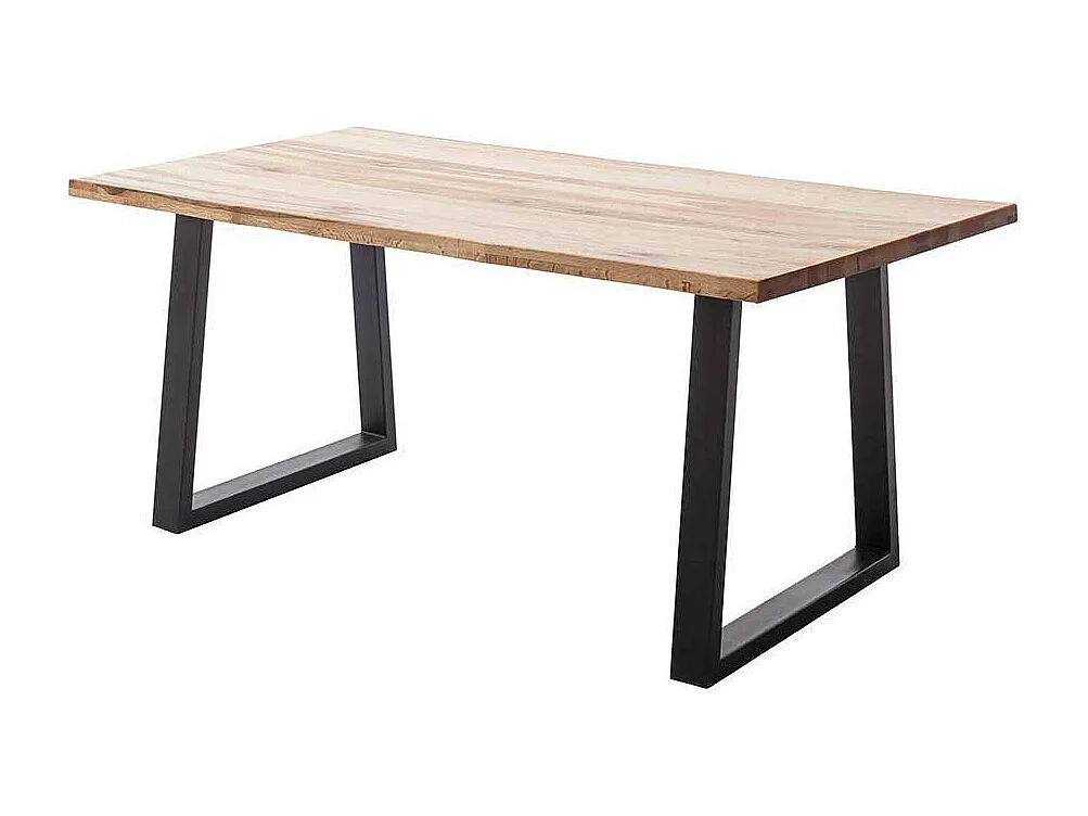 Esstisch Massivholztisch aus Zerreiche Massivholz mit Bügelgestell