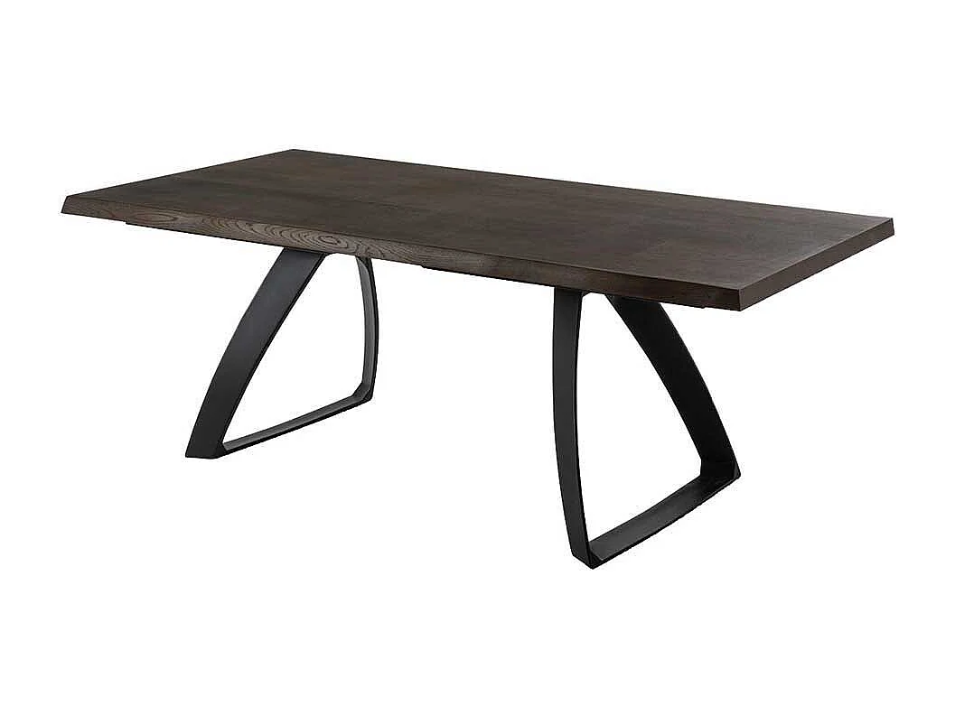 Design Esszimmertisch in Eiche dunkel Bügelgestell