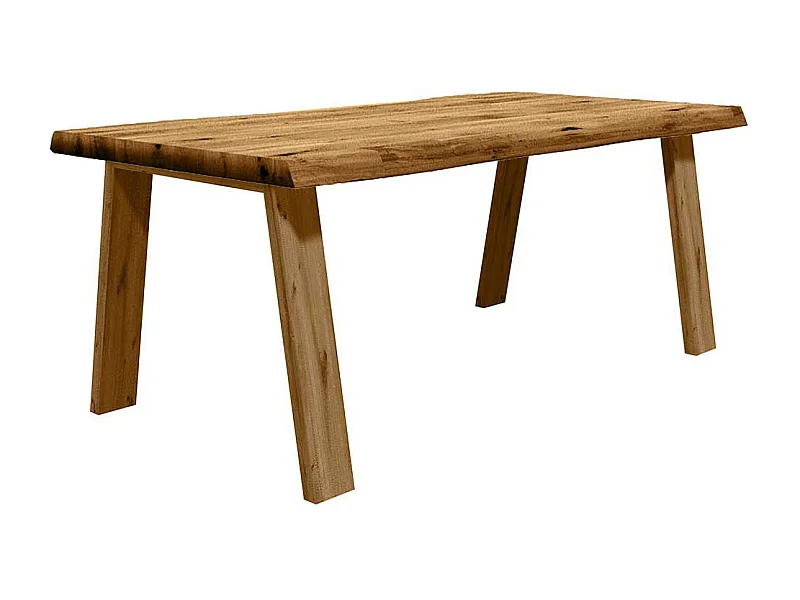 Esszimmer Tisch Holz aus Eiche Massivholz natürlicher Baumkante