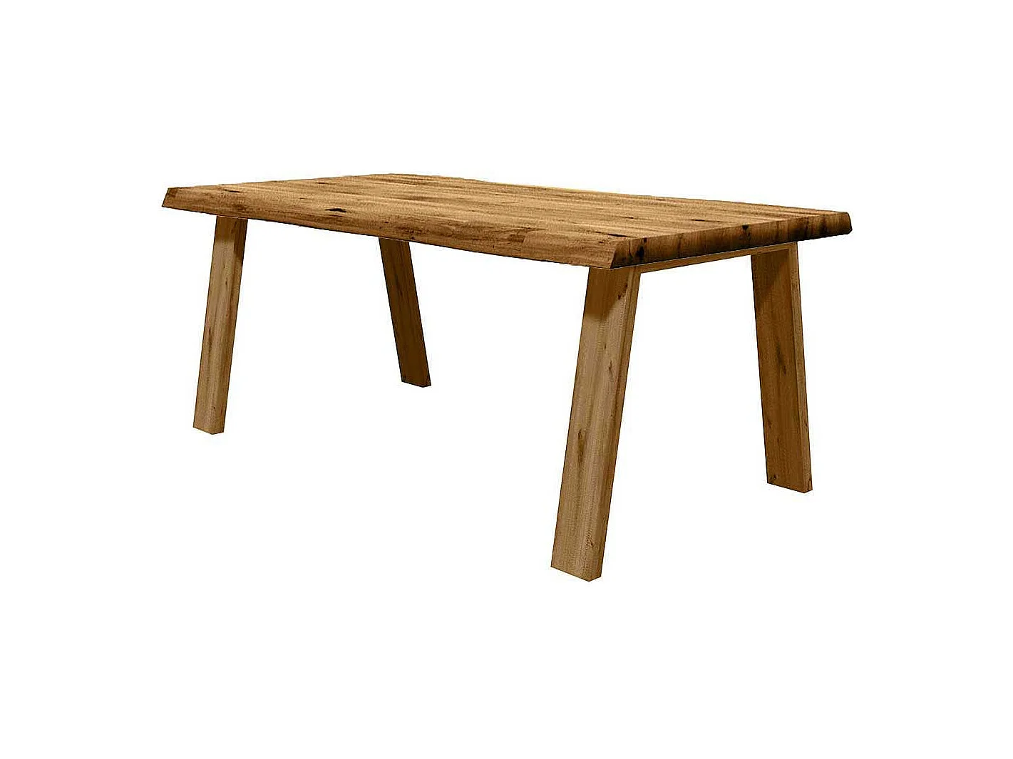 Esszimmer Tisch Holz aus Eiche Massivholz natürlicher Baumkante