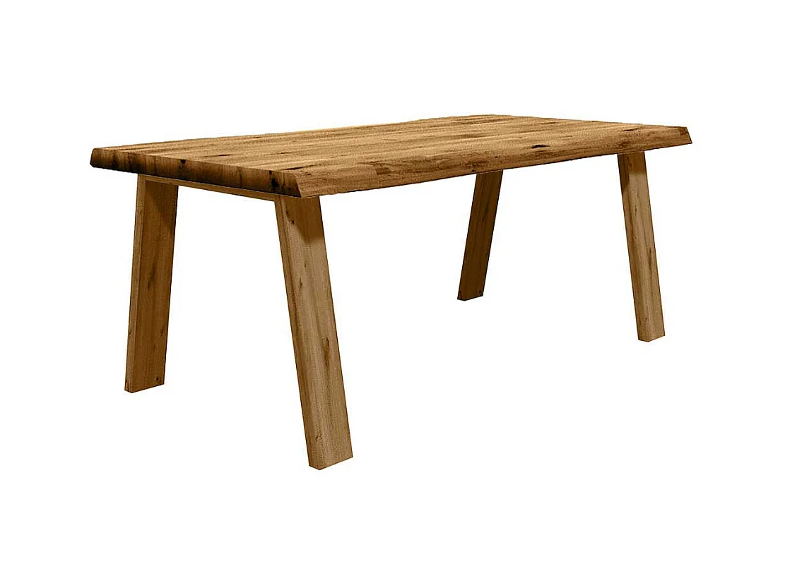 Esszimmer Tisch Holz aus Eiche Massivholz natürlicher Baumkante