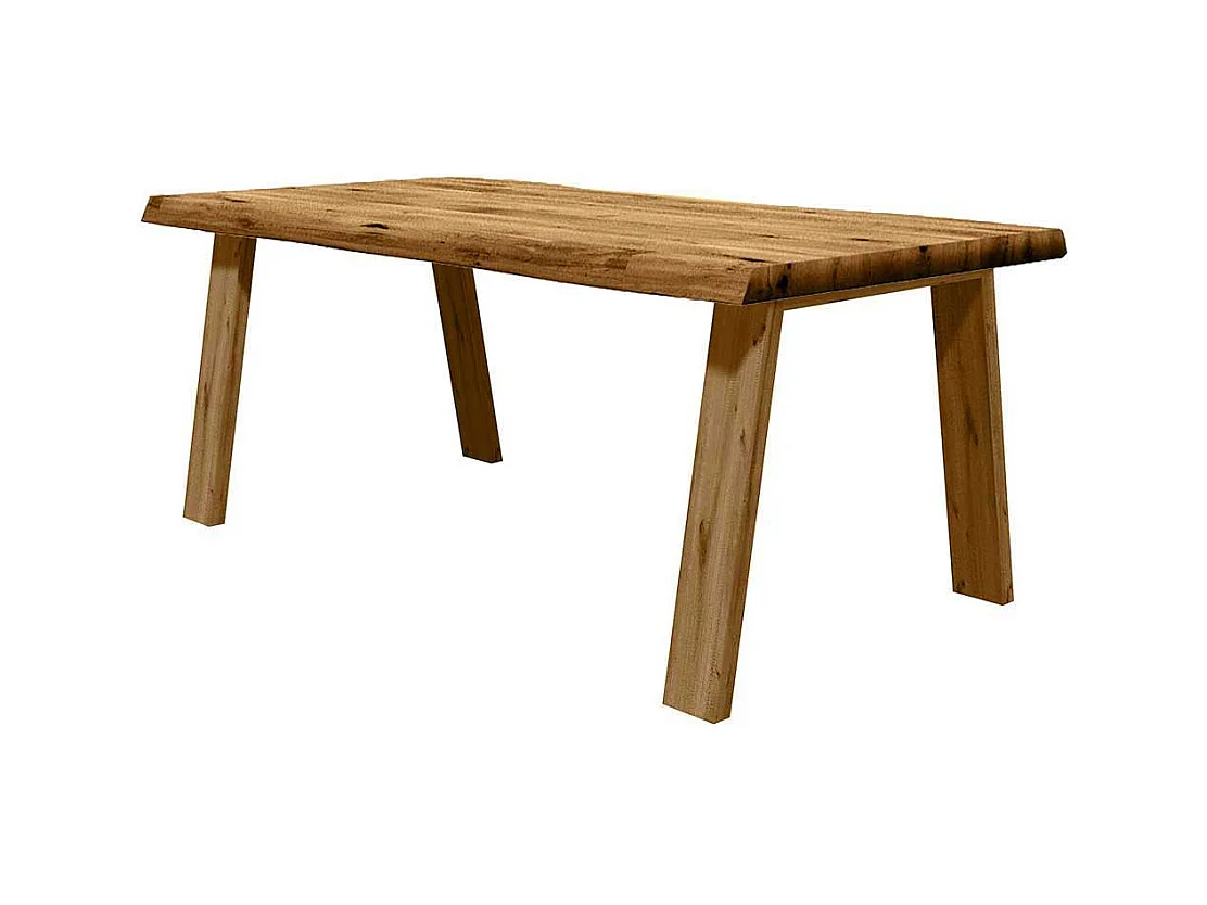 Esszimmer Tisch Holz aus Eiche Massivholz natürlicher Baumkante