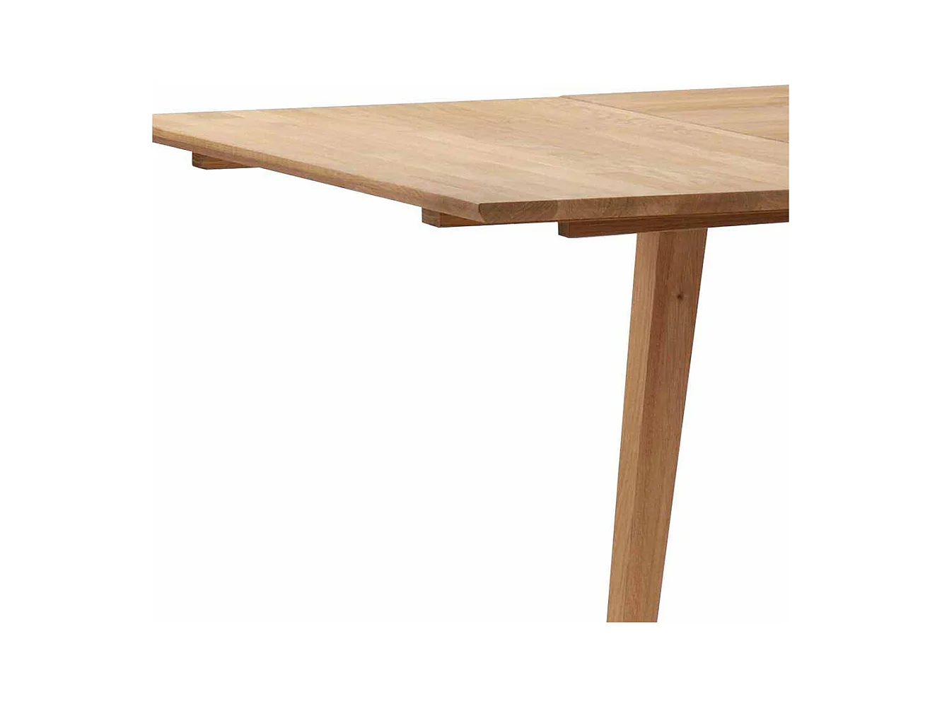 Massiv Esstisch aus Eiche geölt Ansteckplatte