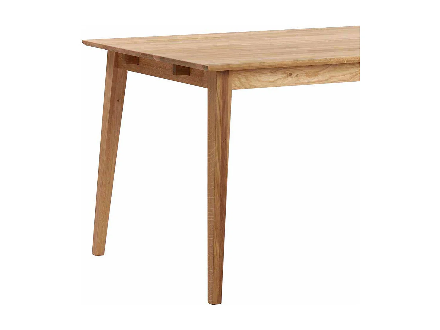 Massiv Esstisch aus Eiche geölt Ansteckplatte