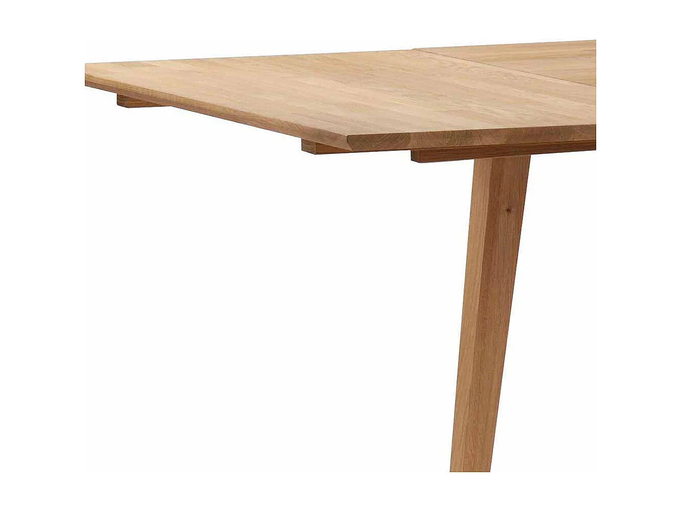 Massiv Esstisch aus Eiche geölt Ansteckplatte