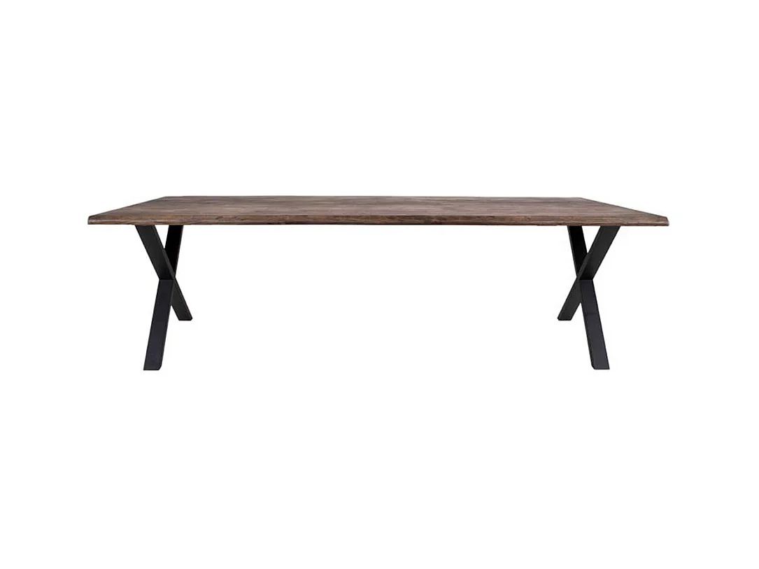 XL Esszimmertisch in Eiche Rauchfarben Schwarz