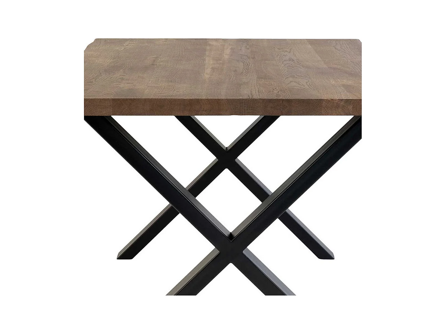 XL Esszimmertisch in Eiche Rauchfarben Schwarz