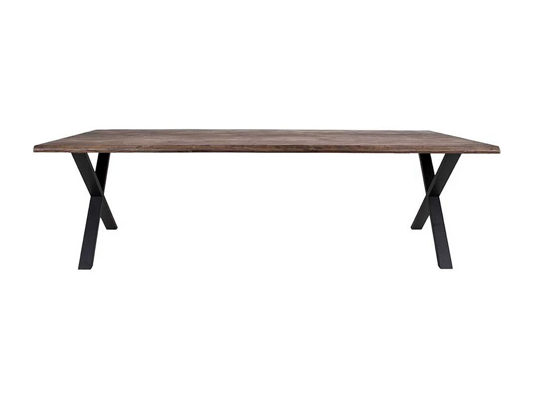 XL Esszimmertisch in Eiche Rauchfarben Schwarz