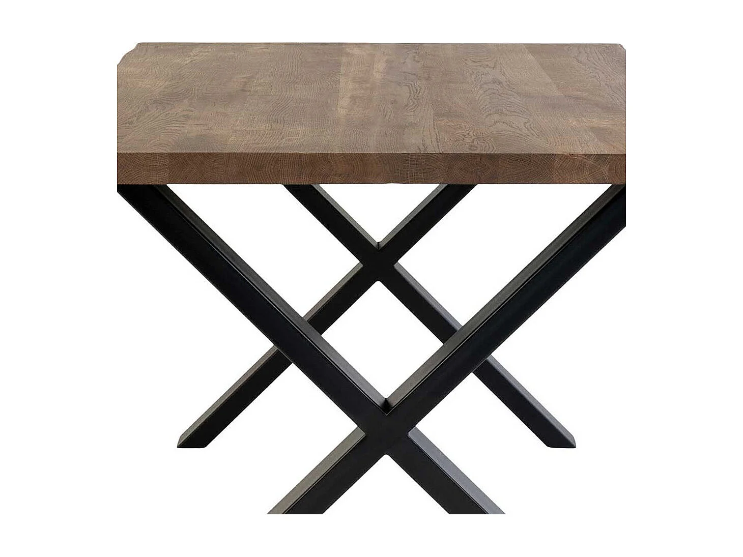 XL Esszimmertisch in Eiche Rauchfarben Schwarz