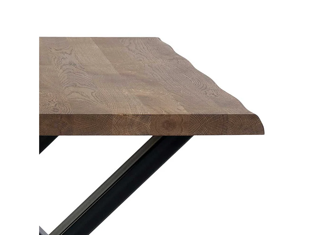 XL Esszimmertisch in Eiche Rauchfarben Schwarz