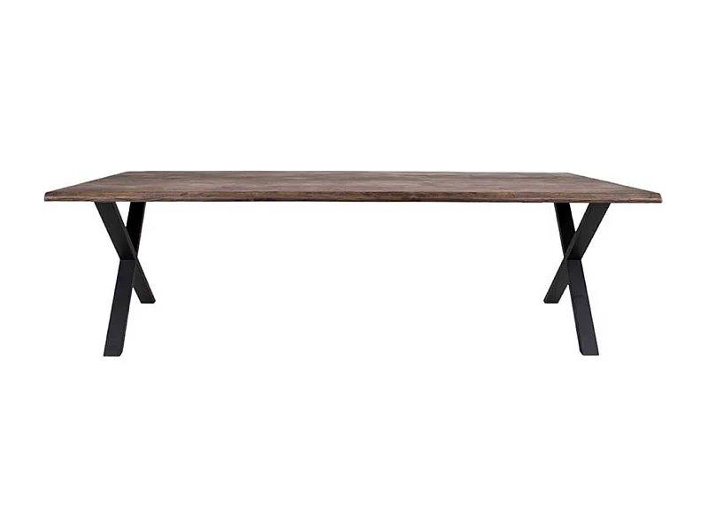 XL Esszimmertisch in Eiche Rauchfarben Schwarz