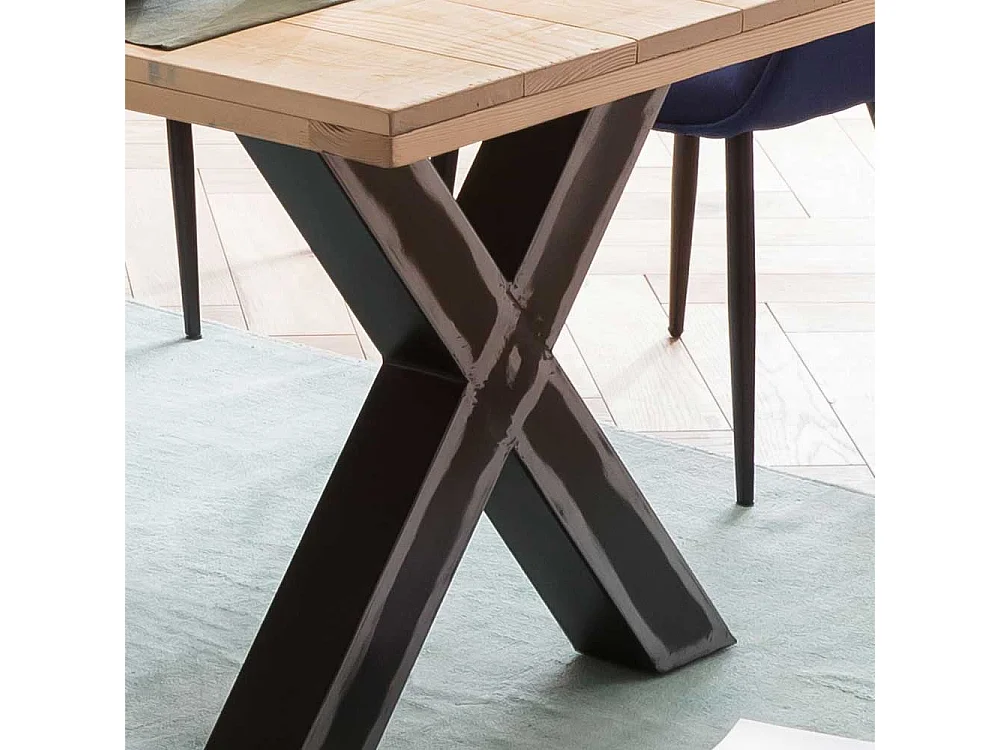 Gerüstholz Tisch Metallgestell X Form modernem Design