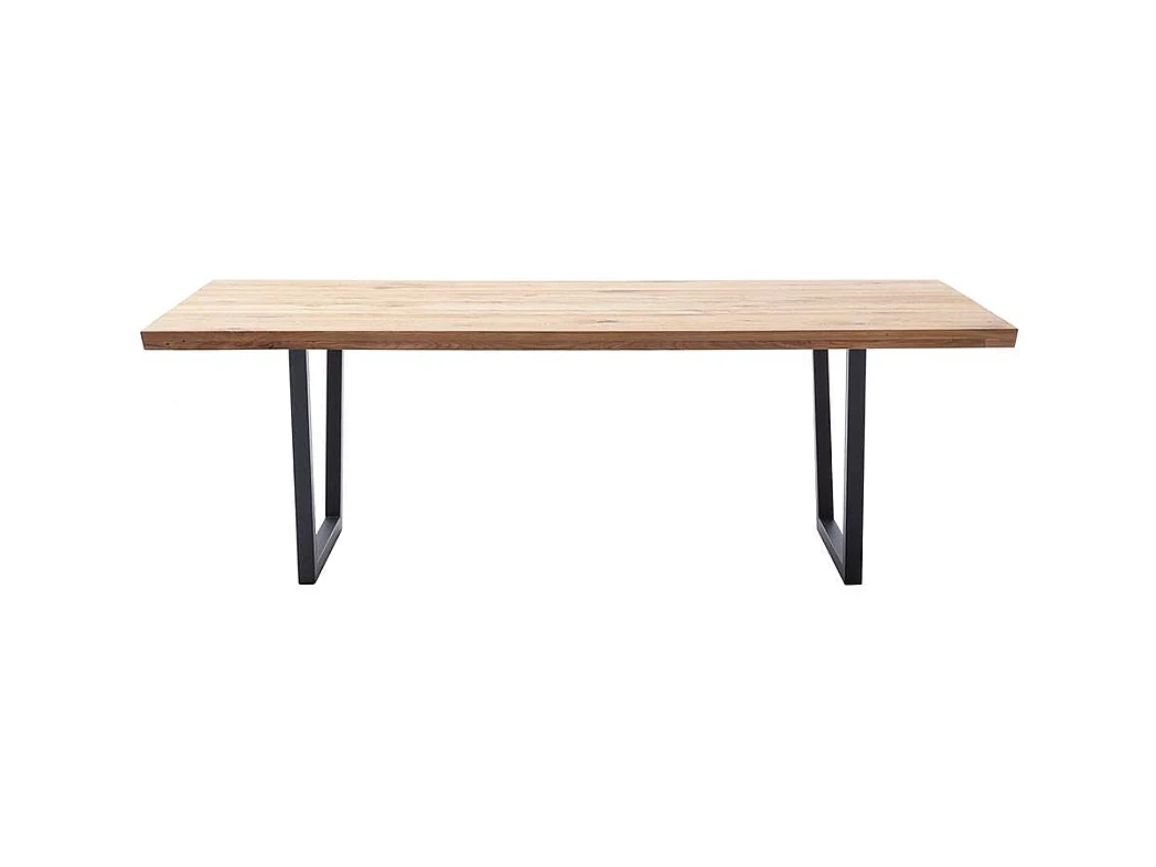 Esstisch Esszimmertisch aus Massivholz mit Bügelgestell