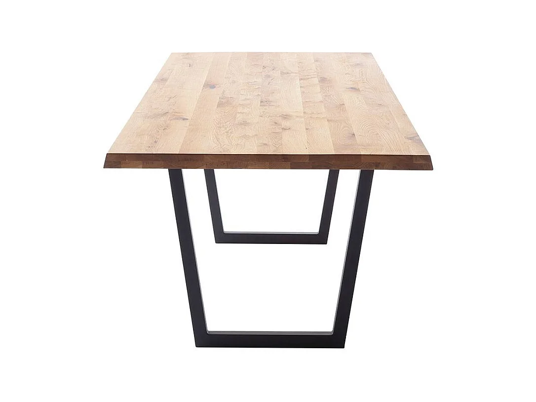 Esstisch Esszimmertisch aus Massivholz mit Bügelgestell