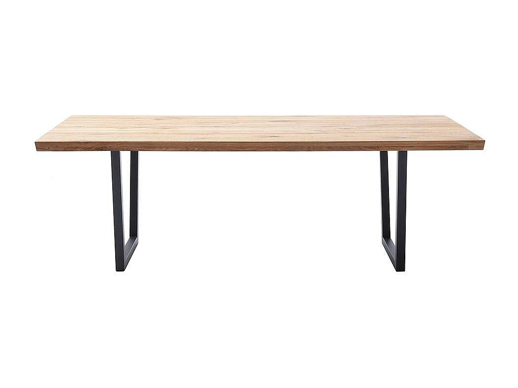 Esstisch Esszimmertisch aus Massivholz mit Bügelgestell