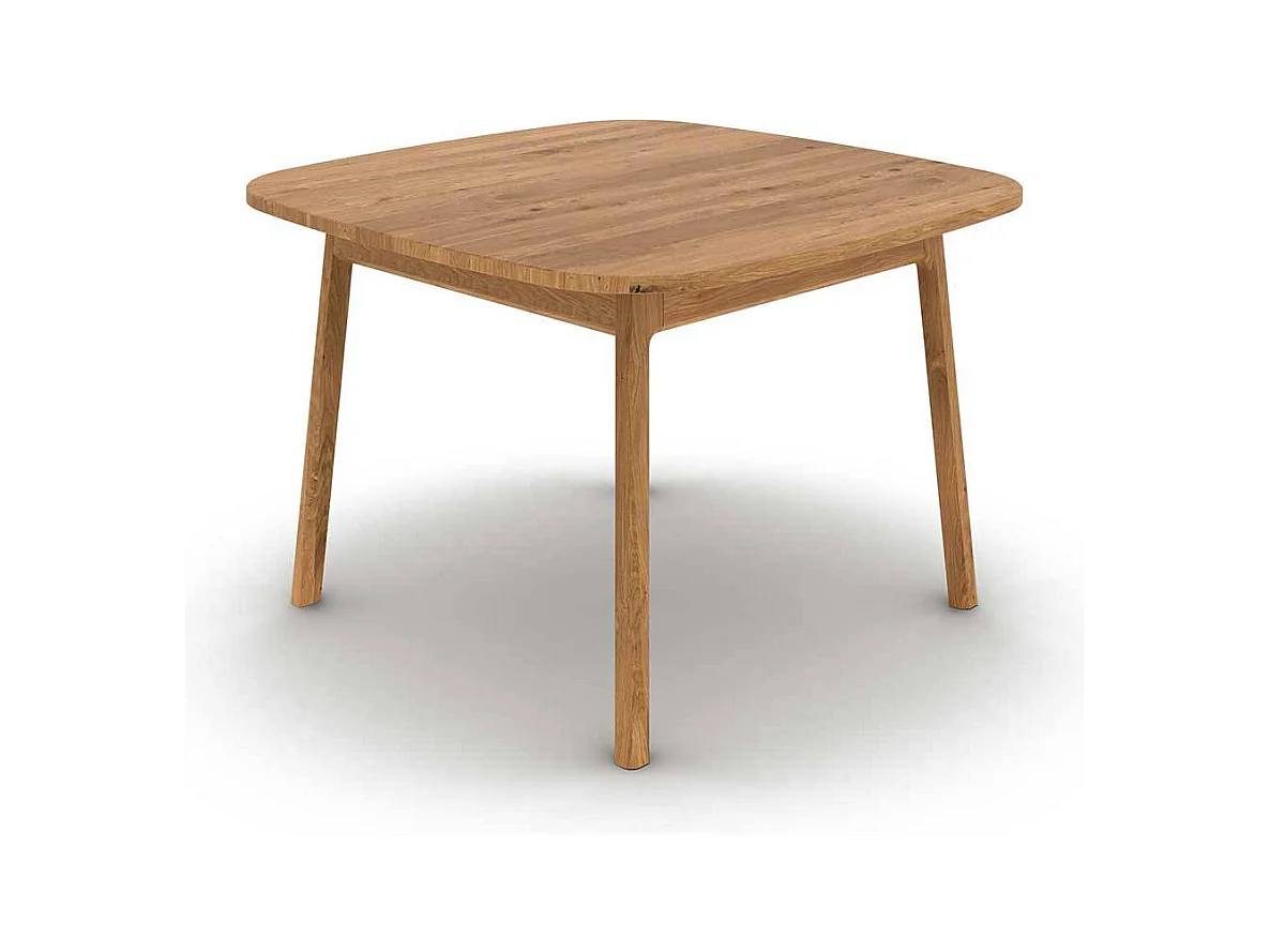 Esstisch Holztisch aus Wildeiche Massivholz mit Vierfußgestell