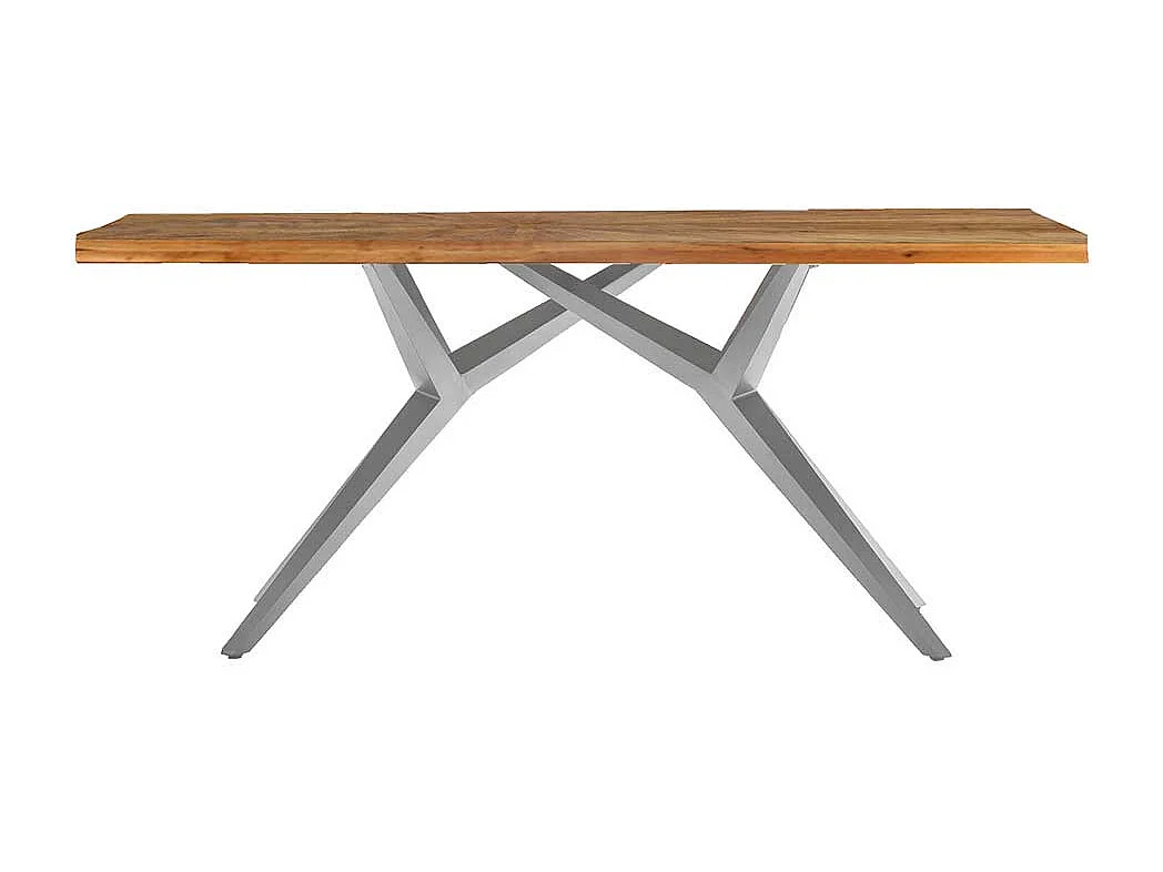 Esszimmertisch rustikal aus Teak Massivholz Industry und Loft Stil