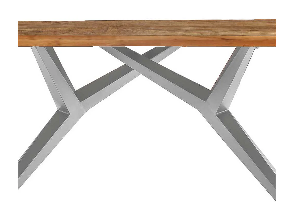 Esszimmertisch rustikal aus Teak Massivholz Industry und Loft Stil