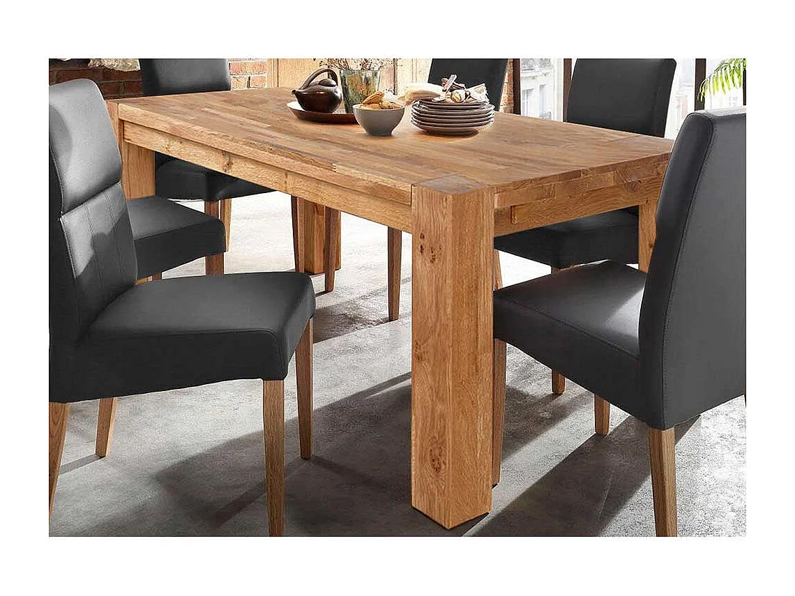 Holztisch aus Wildeiche Massivholz modernem Design