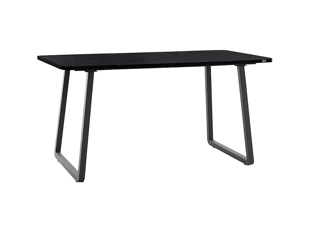 Küchen Tisch mit Metall Bügelgestell Schwarz