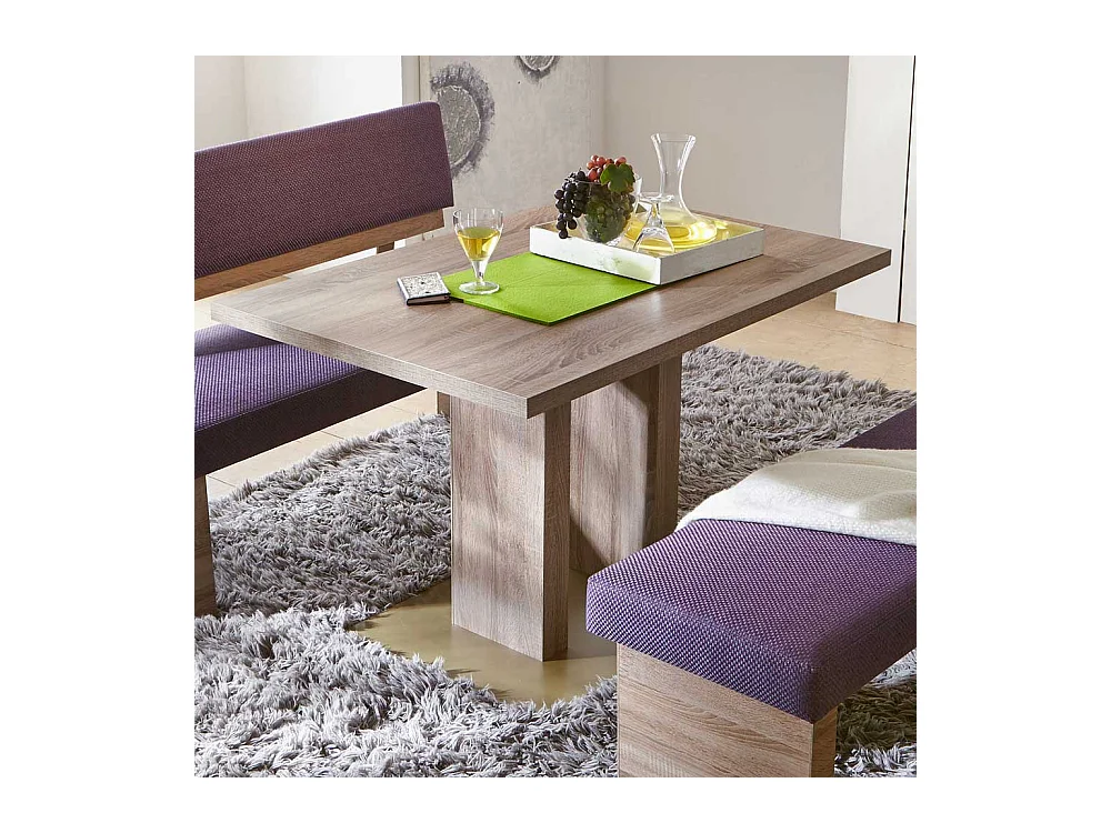 Esszimmertisch mit Säulen Eiche Sonoma