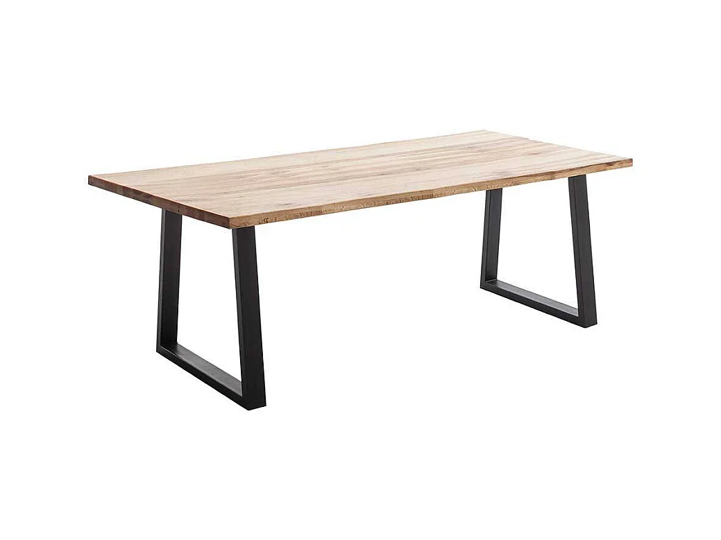Esstisch Massivholztisch aus Zerreiche Massivholz mit Bügelgestell