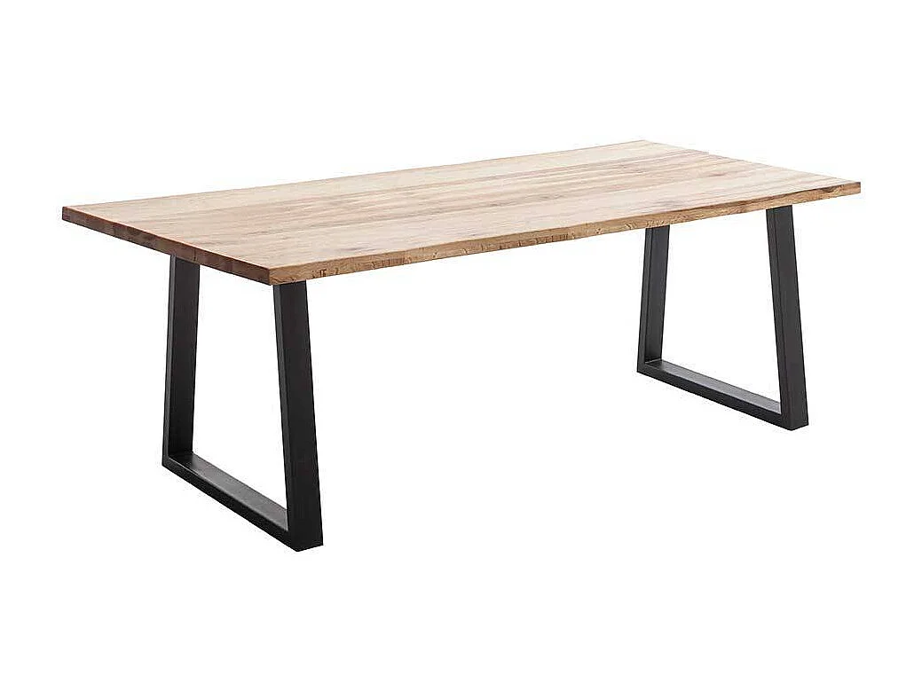 Esstisch Massivholztisch aus Zerreiche Massivholz mit Bügelgestell