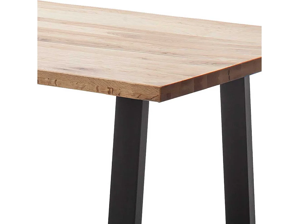 Esstisch Massivholztisch aus Zerreiche Massivholz mit Bügelgestell