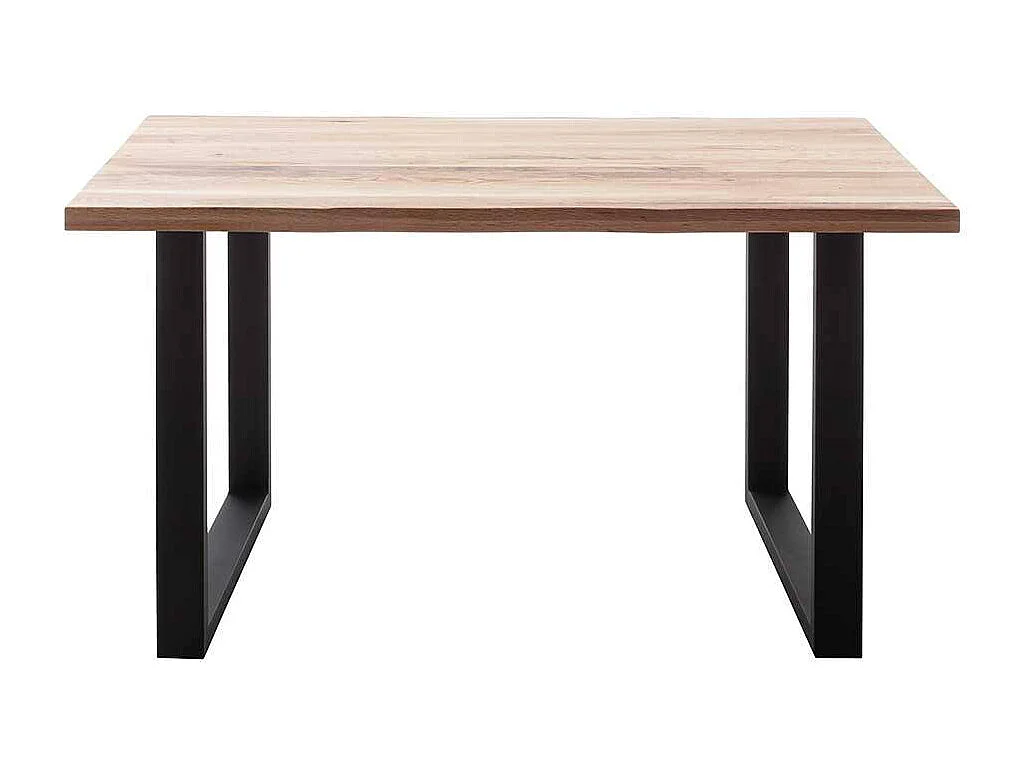 Esstisch Holztisch mit Massivholzplatte mit Bügelgestell