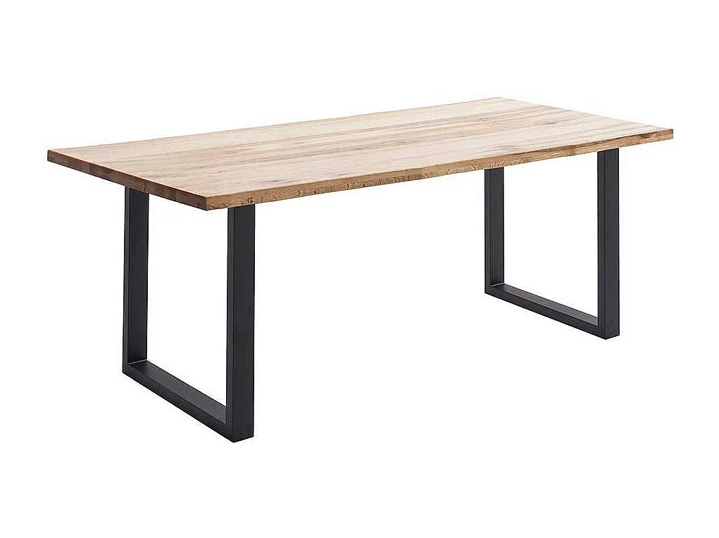 Esstisch Holztisch mit Massivholzplatte mit Bügelgestell