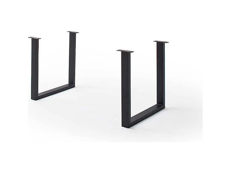 Essenstisch aus Akazie Massivholz mit Bügelgestell