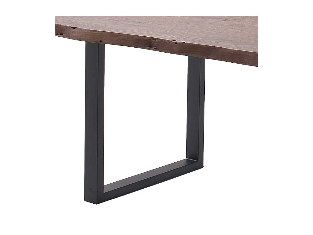 Essenstisch aus Akazie Massivholz mit Bügelgestell