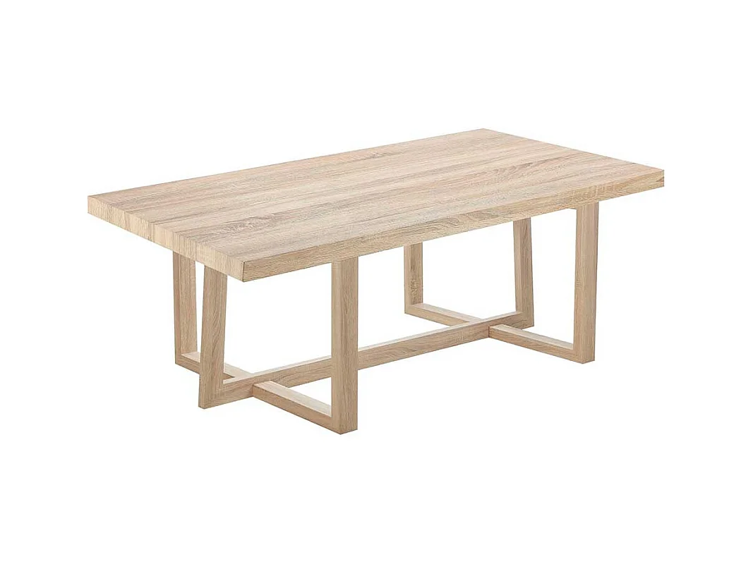 Couchtisch Sofatisch in Holzoptik foliert mit Bügelgestell