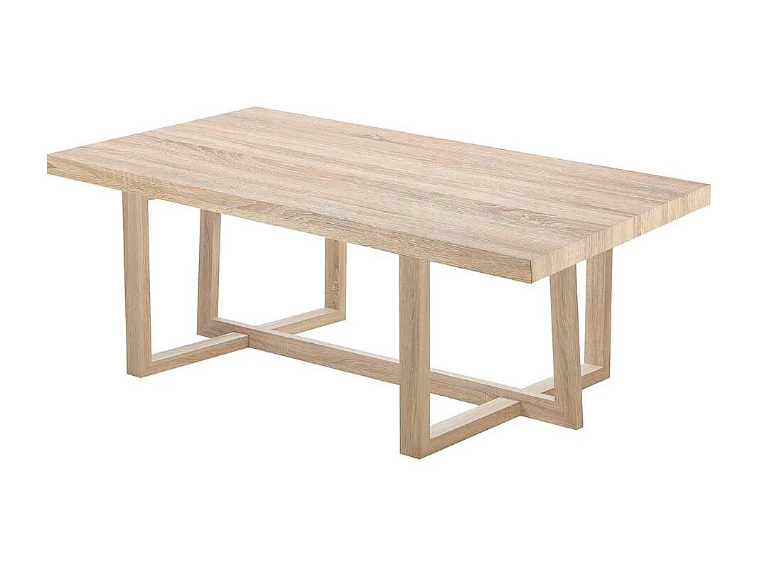 Couchtisch Sofatisch in Holzoptik foliert mit Bügelgestell