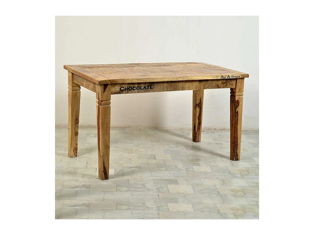 Esszimmertisch aus Mangobaum Massivholz Industry Style