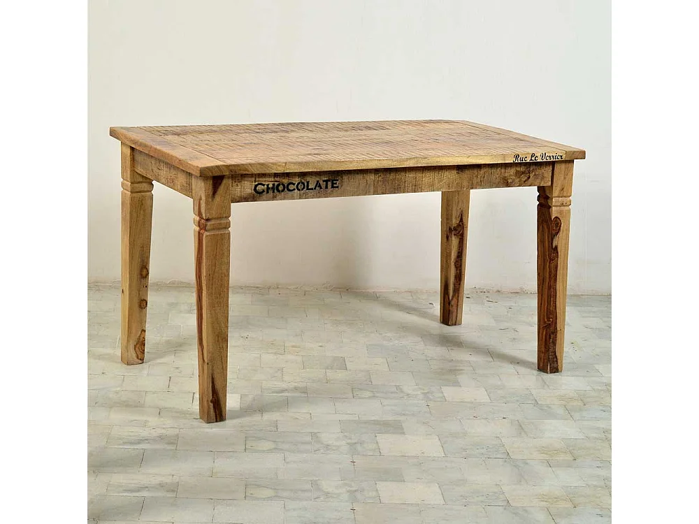 Esszimmertisch aus Mangobaum Massivholz Industry Style