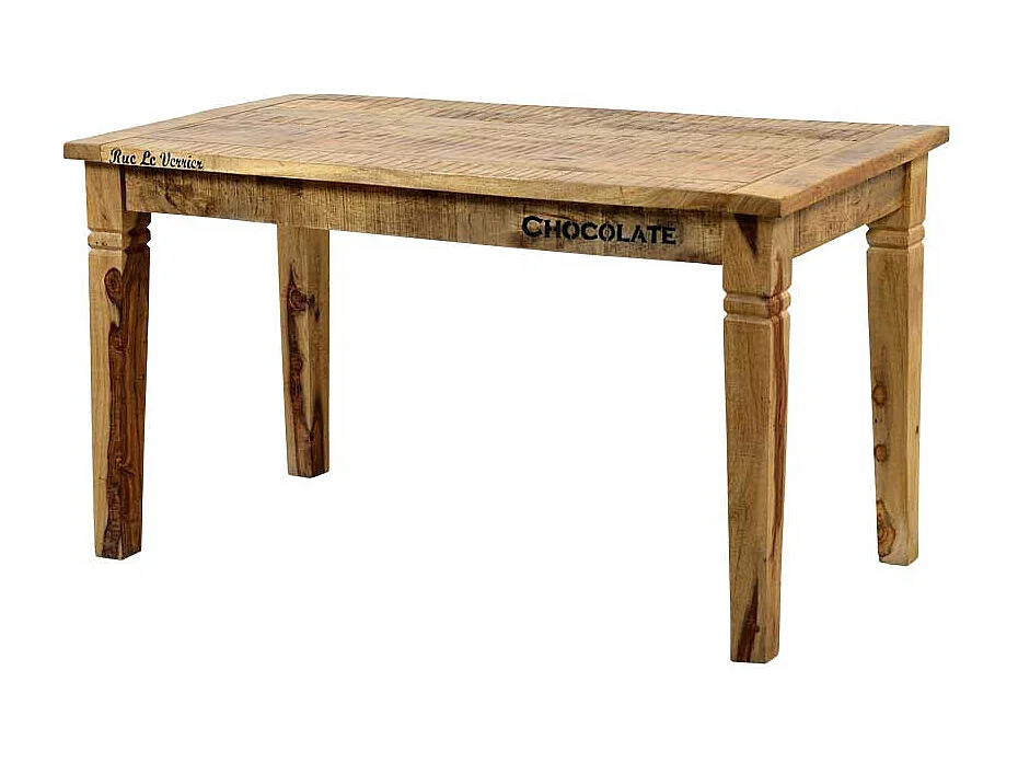 Esszimmertisch aus Mangobaum Massivholz Industry Style