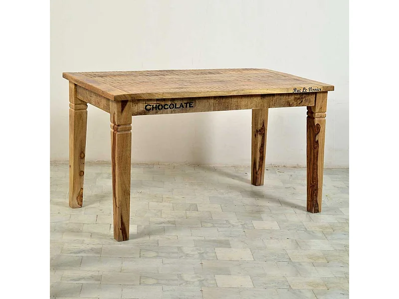 Esszimmertisch aus Mangobaum Massivholz Industry Style