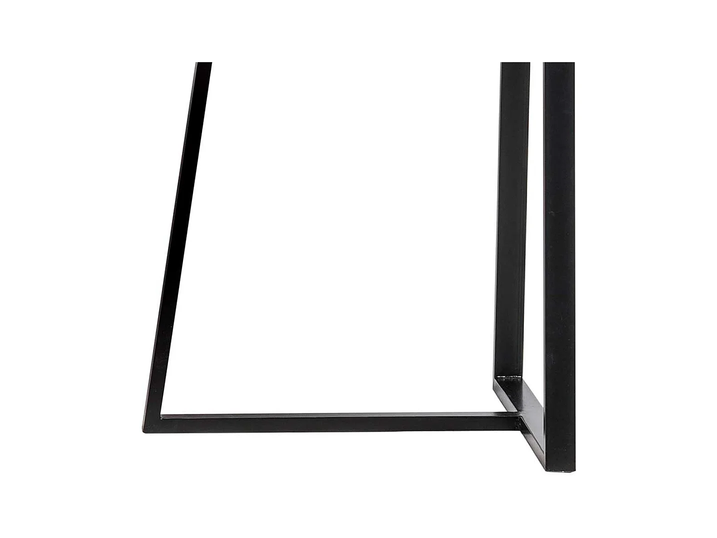 Esszimmer Tisch aus Massivholz und Metall Teakfarben